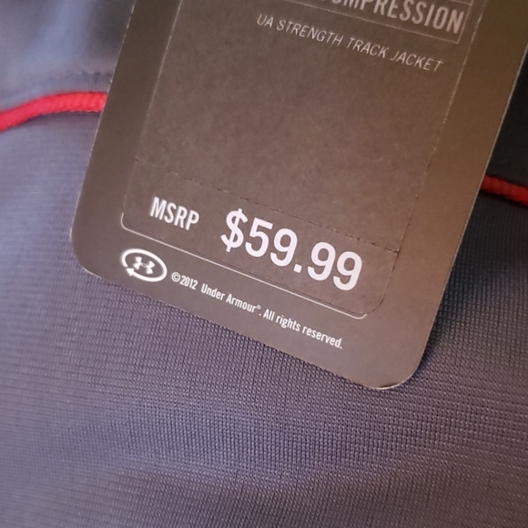 Under Armour NWTS Gray Red Sweat Jacket - Picture 7 of 7